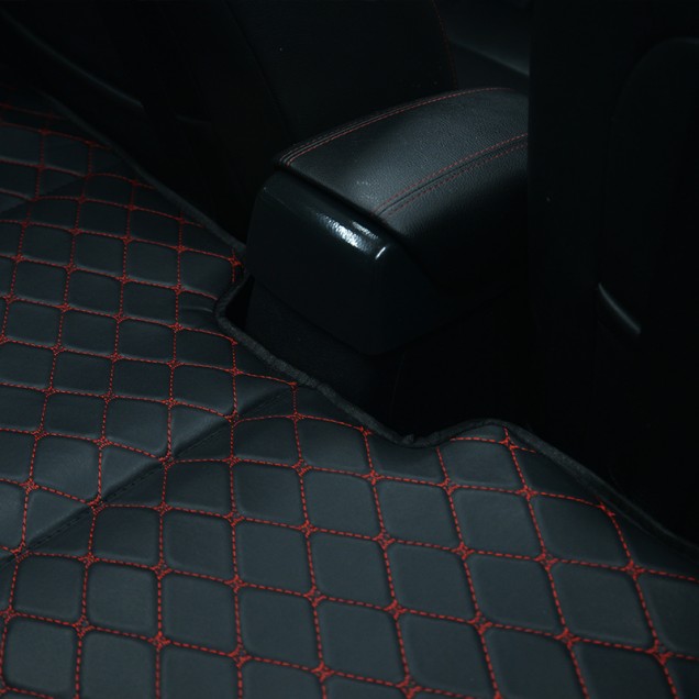 Universal Diamond Car Bed - Non-Inflatable Black and Red Stitching Luxury Leather Diamond Car Bed Mattress UK Universal Diamond Car Bed - Non-Inflatable Black and Red Stitching Luxury Leather Diamond Car Bed Mattress UK