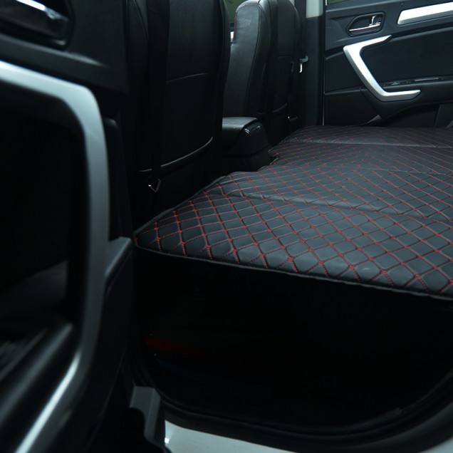 Universal Diamond Car Bed - Non-Inflatable Black and Red Stitching Luxury Leather Diamond Car Bed Mattress UK Universal Diamond Car Bed - Non-Inflatable Black and Red Stitching Luxury Leather Diamond Car Bed Mattress UK