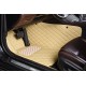 Beige Luxury Leather Diamond Car Floor Mats UK Beige Luxury Leather Diamond Car Floor Mats UK