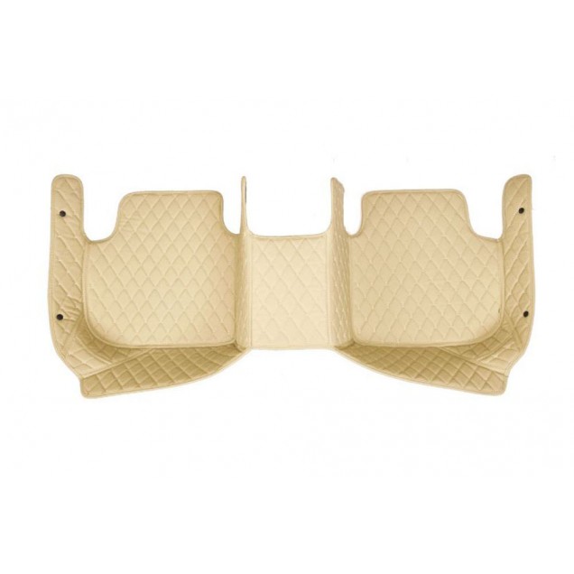 Beige Luxury Leather Diamond Car Floor Mats UK Beige Luxury Leather Diamond Car Floor Mats UK