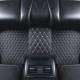 Black and Beige Stitching Luxury Leather Diamond Car Floor Mats UK Black and Beige Stitching Luxury Leather Diamond Car Floor Mats UK