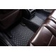 Black and Blue Stitching Luxury Leather Diamond Car Floor Mats UK Black and Blue Stitching Luxury Leather Diamond Car Floor Mats UK