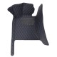 Black and Blue Stitching Luxury Leather Diamond Car Floor Mats UK Black and Blue Stitching Luxury Leather Diamond Car Floor Mats UK