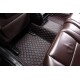Black and Red Stitching Luxury Leather Diamond Car Floor Mats UK Black and Red Stitching Luxury Leather Diamond Car Floor Mats UK