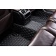 Black and White Stitching Luxury Leather Diamond Car Floor Mats UK Black and White Stitching Luxury Leather Diamond Car Floor Mats UK
