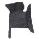 Black and White Stitching Luxury Leather Diamond Car Floor Mats UK Black and White Stitching Luxury Leather Diamond Car Floor Mats UK