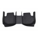 Black and White Stitching Luxury Leather Diamond Car Floor Mats UK Black and White Stitching Luxury Leather Diamond Car Floor Mats UK