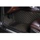 Black and Yellow Stitching Luxury Leather Diamond Car Floor Mats UK Black and Yellow Stitching Luxury Leather Diamond Car Floor Mats UK