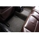 Black and Yellow Stitching Luxury Leather Diamond Car Floor Mats UK Black and Yellow Stitching Luxury Leather Diamond Car Floor Mats UK