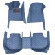 Blue Luxury Leather Diamond Car Floor Mats UK Blue Luxury Leather Diamond Car Floor Mats UK