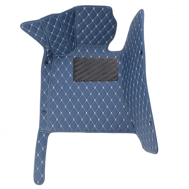 Blue Luxury Leather Diamond Car Floor Mats UK Blue Luxury Leather Diamond Car Floor Mats UK