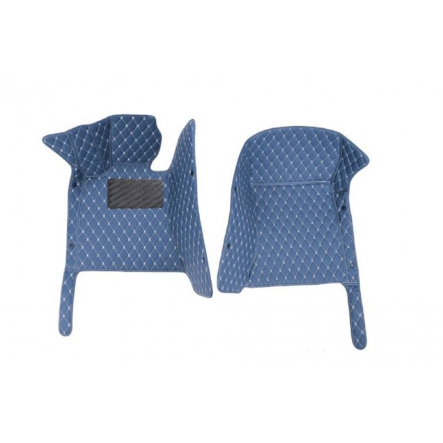 Blue Luxury Leather Diamond Car Floor Mats UK Blue Luxury Leather Diamond Car Floor Mats UK