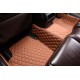 Brown Luxury Leather Diamond Car Floor Mats UK