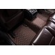 Dark Brown Luxury Leather Diamond Car Mats UK Dark Brown Luxury Leather Diamond Car Mats UK