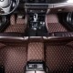Dark Brown Luxury Leather Diamond Car Floor Mats UK Dark Brown Luxury Leather Diamond Car Floor Mats UK