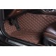 Dark Brown Luxury Leather Diamond Car Floor Mats UK Dark Brown Luxury Leather Diamond Car Floor Mats UK
