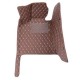 Dark Brown Luxury Leather Diamond Car Floor Mats UK Dark Brown Luxury Leather Diamond Car Floor Mats UK