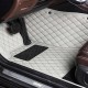 Grey Luxury Leather Diamond Car Floor Mats UK Grey Luxury Leather Diamond Car Floor Mats UK