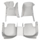 Grey Luxury Leather Diamond Car Floor Mats UK Grey Luxury Leather Diamond Car Floor Mats UK