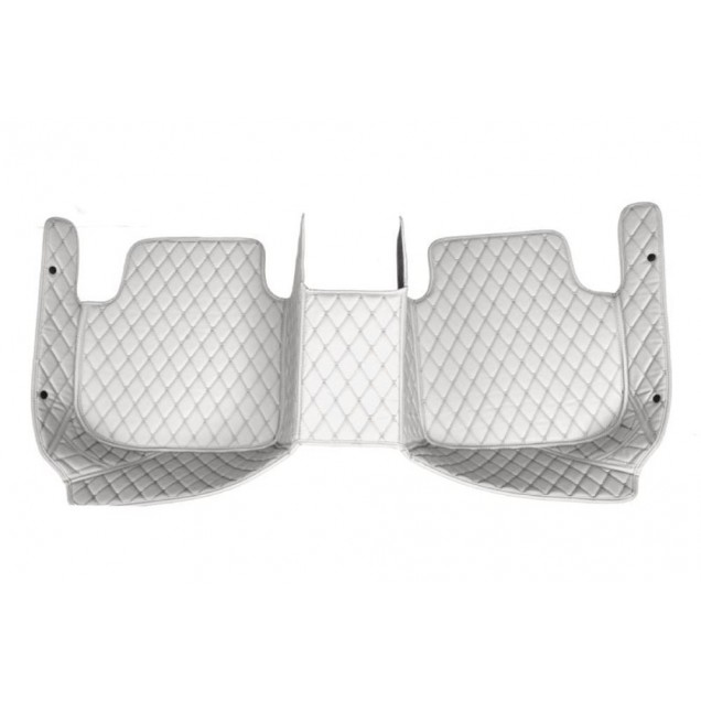 Grey Luxury Leather Diamond Car Floor Mats UK Grey Luxury Leather Diamond Car Floor Mats UK