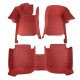 Wine Red Luxury Leather Diamond Car Floor Mats UK Wine Red Luxury Leather Diamond Car Floor Mats UK