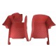 Wine Red Luxury Leather Diamond Car Floor Mats UK Wine Red Luxury Leather Diamond Car Floor Mats UK