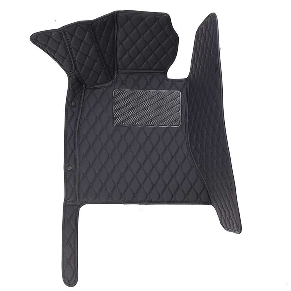 Black and Black Stitching Diamond Car Mats UK Set