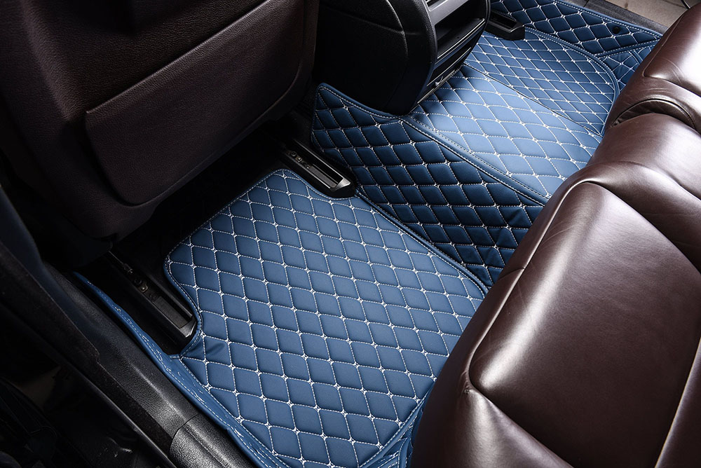 Blue Custom Diamonds Car Mats UK