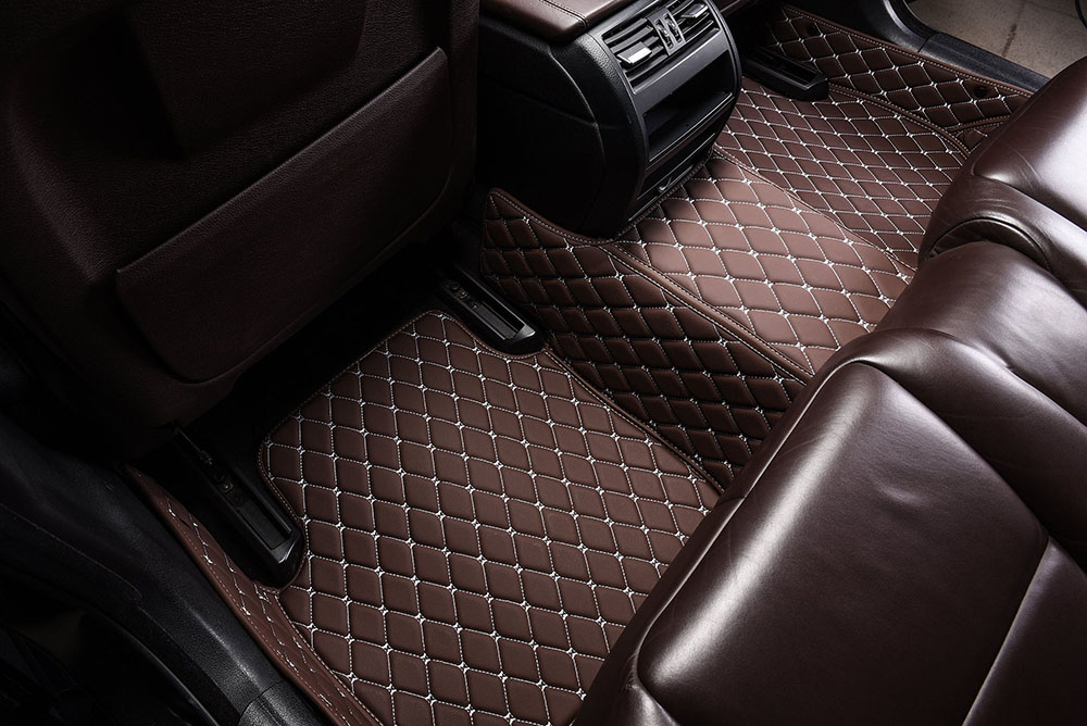 Dark Brown Custom Diamonds Car Mats UK