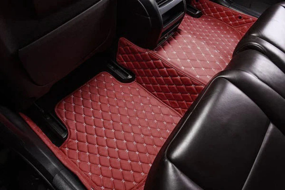 Wine Red Custom Diamonds Car Mats UK