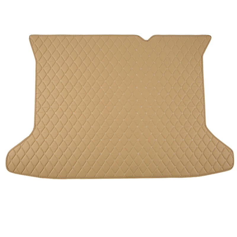 Beige Luxury Leather Diamond Trunk Base Mat
